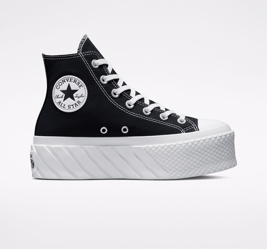 Converse Chuck Taylor All Star Lift 2X Platforme Čierne | A31495T