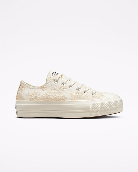 Converse Chuck Taylor All Star Lift Festival Borderie Nizke Top Biele | A32726F