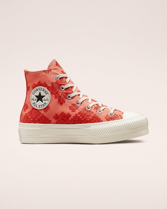 Converse Chuck Taylor All Star Lift Festival Borderie Vysoke Top Červené | A95142W