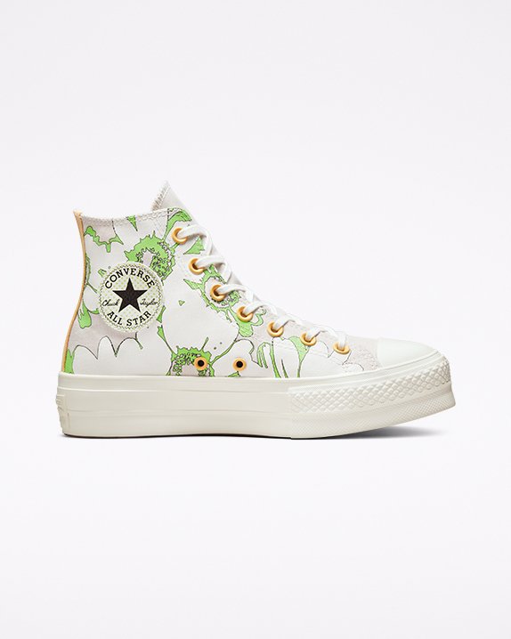 Converse Chuck Taylor All Star Lift Floral Vysoke Top Biele | A54607X