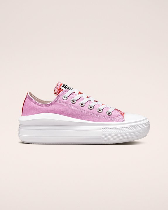Converse Chuck Taylor All Star Move Floral Platforme Nizke Top Ruzove | A83911D