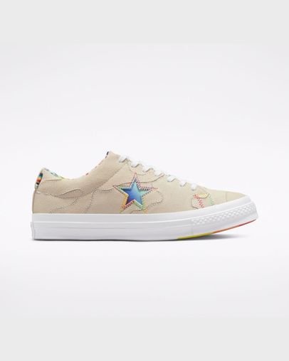 Converse One Star Pride Nizke Top Béžové | A07670W
