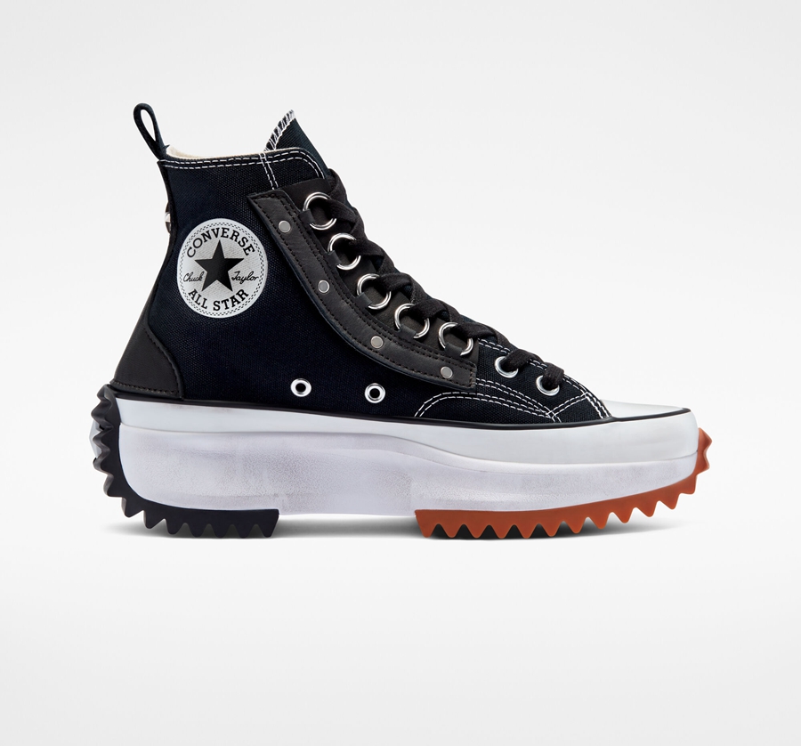 Converse Run Star Hike Platforme Punk Academia Čierne | A41732I