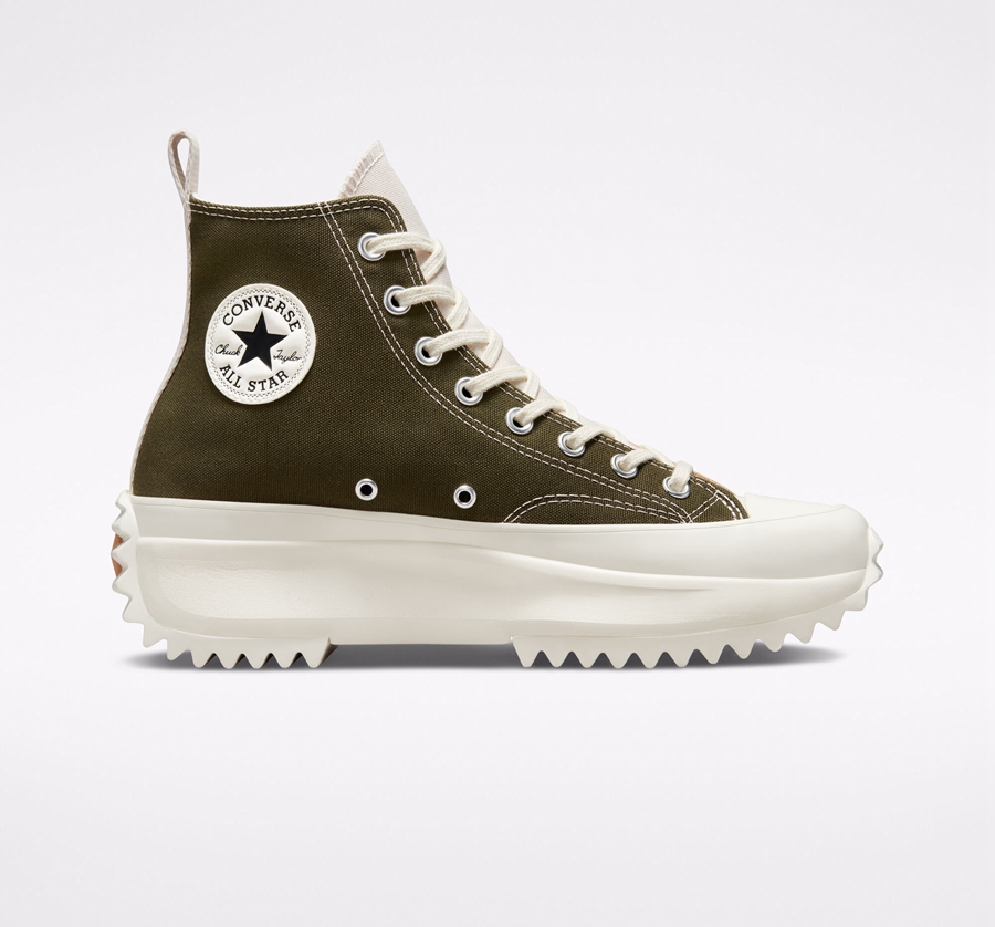 Converse Run Star Hike Platforme Tri-Panel Color Block Olivovo Zelená | A07432G