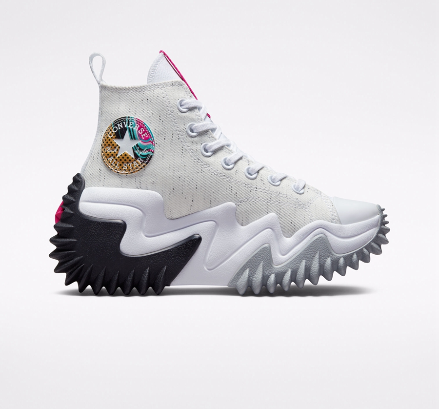 Converse Run Star Motion Platforme '90s Marbled Biele | A07003M