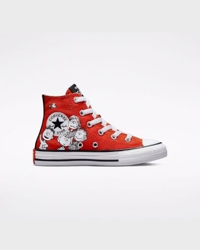 Converse x Peanuts Chuck Taylor All Star Vysoke Top Červené | A00089W
