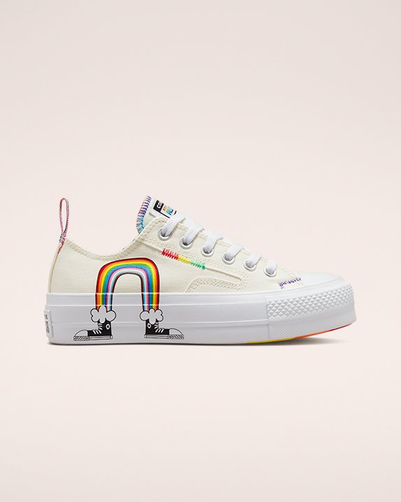 Converse x Pride Lift Chuck Taylor All Star Nizke Top Béžové | A85372Q